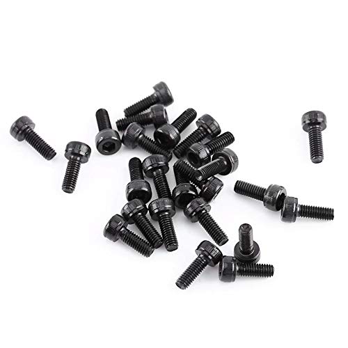 250pcs Screws Nuts, M3 Black Alloy Steel Hex Socket Screws Bolt with Hex Nuts Assortment(Cap Head)