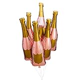 Paper Confetti Champagne Bottle Balloon, Rose Gold Party Decorations, 21st Birthday, Engagement Party Decorations, Bachelorette Party Decorations, Bridal Shower Decorations, Champagne Balloon (6)