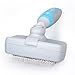 GEEPET Self Cleaning Slicker Brush for Dogs and Cats - Easy to Clean Pet Grooming Brush Removes Mats and Loose Hair with Minimal Effort and Comfort - Suitable for Long or Short Hair (Small-Medium)