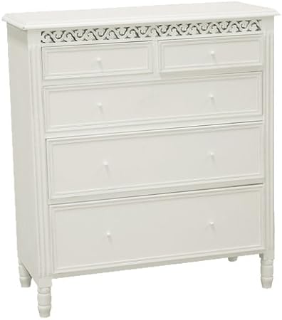 French Shabby Chic Belgravia White Painted 2 3 Bedroom Chest Of 5