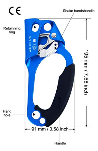 NewDoar Right Hand Ascender Rock Climbing Tree Arborist Rappelling Gear ...