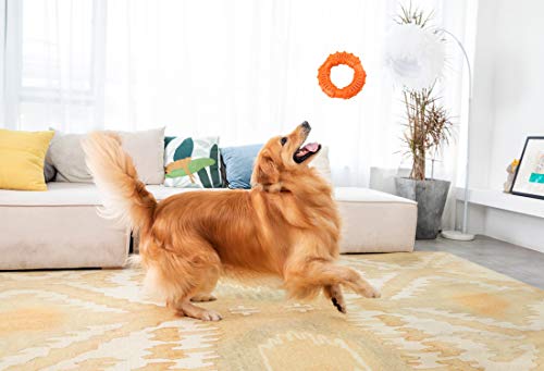 AJIEVWU Dog Chew Toys for Puppies Teething Chew Toys for Teething Indestructible Dog Toys Long Lasting Chew Toy Puppy Teething Chew Toys Perfect Training Teething Dog Chew Toys (Orange)