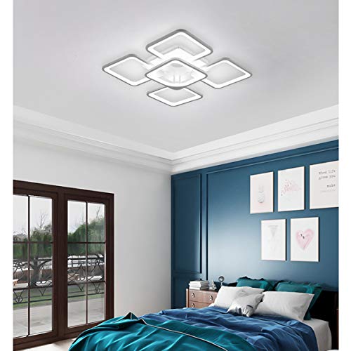 Modern Ceiling Light,LED Chandelier Flush Mount,Square Shape