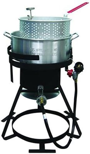 TF2048902-KK Natural Organic Aluminum Fish Fryer, 10 Quart