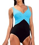 Upopby Women's Tummy Control One Piece Plus Size Swimsuit Monokinis Swimwear