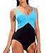 Upopby Women's Tummy Control One Piece Plus Size Swimsuit Monokinis Swimwear