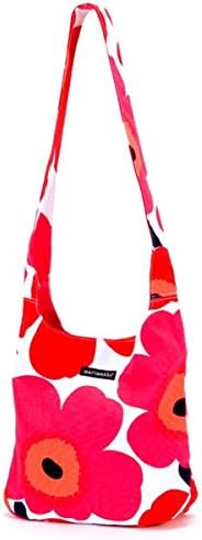 マリメッコ Marimekko 花柄 ショルダーバッグ コットン キャンバス ウニッコ レッド レディース Clover 001 001 Marimekko マリメッコ シューズ バッグ Amazon