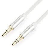 Tainston AUX Cable(2 Feet)3.5mm Stereo Audio Cable Male to Male Gold Plated for Car Stereos,Smartphones,Tablets,MP3 and more-White