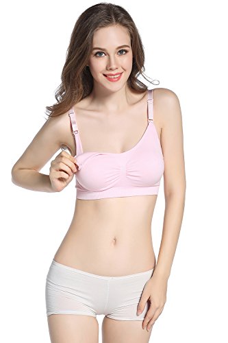 3Pack Seamless Maternity Nursing Bras Wirefree Bralette with Extra Bra Extenders & Clips