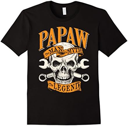 Mens Papaw the man the myth the legend mechanic t-shirt Large Black