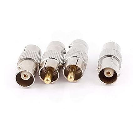 Ugtell 4pcs BNC Female to RCA Male Jack Coaxial Cable Converter Adapter Connector