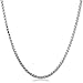 Amazon Essentials women Sterling Silver Italian 1.2 mm Diamond Cut Box Chain Necklace, 24