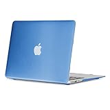 GMYLE Frosted Hard Case 4 in 1 Bundle with Sleeve, Silicon Keyboard Skin and Clear Screen Protector for MacBook Air 13.3-Inch - Blue