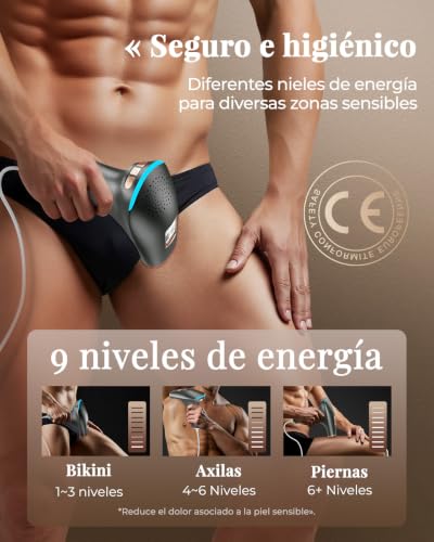 Haarlosy Painless IPL Laser Epilator, Pulsed Light Epilator GLY02 | 3 Advanced Functions, 9 Energy Levels for Women and Men, Face, Bikini and Body
