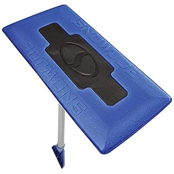 Snow Joe SJBLZD 2-in-1 Snow Broom with 18-Inch Foam Head + Large Ice Scraper, Blue