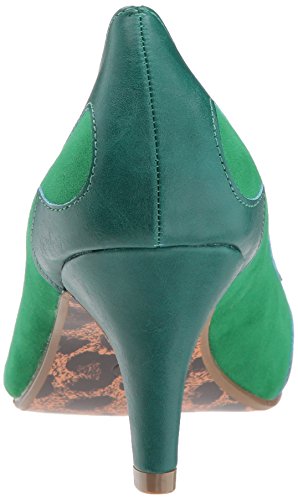 Bettie Page Women's Bp310-jolie Spectator Pump, Green, 9 M US - Thumbnail 2