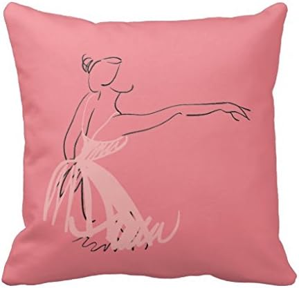 Ballet Girl Pink Dancer Throw R9ce8e64d639f43848154c4f12fa93f31 I5fqz 8byvr Pillow Case