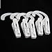 SYMAK k2105-2pk-X 10 Laundry Hooks Clothes Pins Hanging Clips Plastic Hanger Home Travel Portable, Variable, White