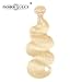 FASHION QUEEN Hair 613 Blonde Hair Bundles, Silk Body Wave Brazilian Virgin Hair, Honey Blonde Unprocessed Human Hair Weave 1 Bundle 100g 18 Inch