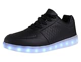Another Summer 7 Colors LED Luminous Shoes Unisex Sneakers Men & Women Sneakers USB Charging Light Shoes Colorful Glowing Leisure Flat High-cut Shoes(9.5D(M) US)Black