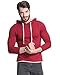 StyleDome Men's Solid Color Long Sleeve Muscle Hoodies Tops Blouse Shirt Wine Red S