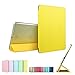 iPad Mini Case, iPad Mini 2 Case, ESR Yippee Colour Series iPad Mini Transparent Back Ultra Slim Light Weight Auto Wake Up/Sleep Smart Cover Tri-fold Protective PU Leather Case for iPad Mini 3/2/1(Exciting Yellow)