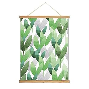Hanging Poster NO Magnetic Wooden Framed, Colorful Leaves Fulfilled Home Wall Canvas Prints Decoration Ready to Hang - 18"x24" inches