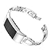 Goorovgi for Fitbit Charge 2 Bands Replacement Metal Band Bracelet Strap Wristband Accessories fot Ftibit Charge 2 Women Men (Silver)