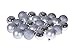 Clever Creations Shatterproof Christmas Tree Ornaments Large 60mm Colored Variety Pack Christmas Decor | 24 Piece Set Perfect for Christmas Decorations Parent (Silver)