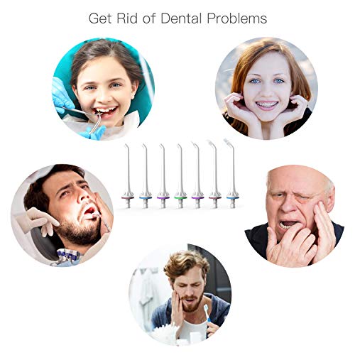 7 Pack-Replacement Tips for Abox Water Flosser, Classic Jet Tip, Orthodontic Tip, Periodontal Tip, Dental Plaque Tip, for Model FC159 Only