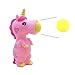 UMFun Pink Unicorn Popper Toys with 5 Soft Foam Balls Battle Toy Kids Toy
