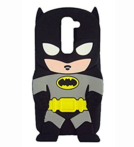 LG G2 Case,Mingfung 3D cute Superhero Cartoon Soft Rubber Silicone Back Case Cover Skin for LG G2(black)
