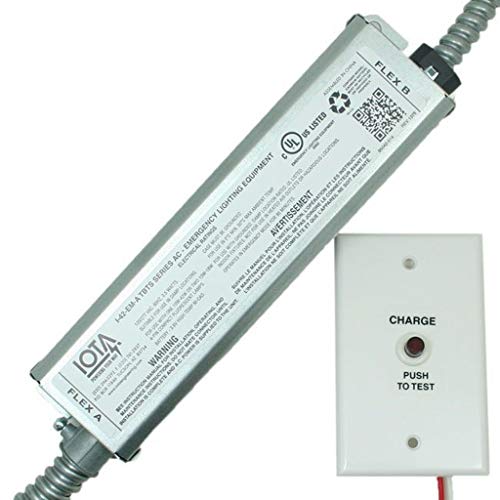 IOTA I-42-EM-A TBTS Series AC Emergency Lighting Equipment 120-277V Use for (1) 10W-42W Or (2) 10W-18W 4 Pin Compact Fluorescent Lamp 3.6V Battery