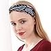 RITOPER Boho Fashion Headbands for Women, 8 Pack Wide Yoga Workout Head Bands Hair Bands for Women's Hair, Bohemian Style Turban Black Headband Head Wrap