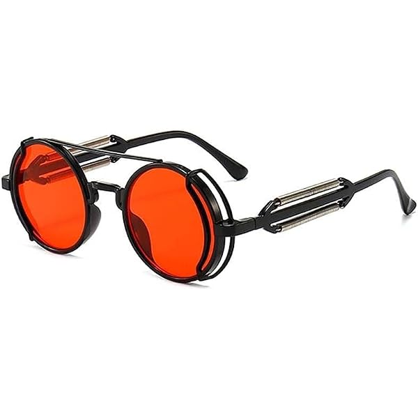 Amazon.com: Calsgkspray 2Pcs Red Retro Steampunk Sunglasses  display picture 3