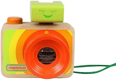Masterkidz Adorable Camera with Kaleidoscope and Adjustable flashlight Wooden Educational Toy for Kids(MK00439)