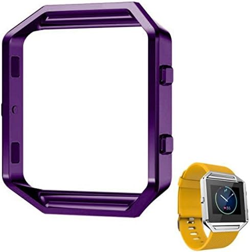 Fitbit Blaze Frame,MotionX Stainless Steel Metal Watch Frame Holder Shell for Fitbit Blaze Smart Watch (purple)