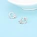LUHE Honeycomb and Honey Bee Earrings Cute Sterling Silver Stud Earrings for Women