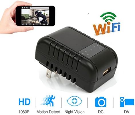Hidden Camera Wifi USB Wall Charger Adapter Covert Nanny Camera HD 1080P Home Security Cam for iPhone/Android Phone/ iPad Remote View