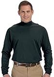 Devon & Jones Men's Sueded Cotton Jersey Mock Turtleneck