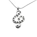 Silver Music Note Treble Clef Pendant Mood Necklace Jewelry for Teen Girl Women