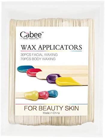 Wax Applicator Sticks,70 Large and 30 Small Wooden Waxing Applicator Sticks for Face Eyebrows Lip Hand Hair Removal