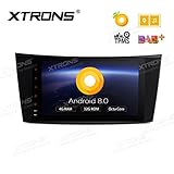 XTRONS 8 Inch Android 8.0 Octa Core 4G RAM 32G ROM Multi Touch Screen Car Stereo Player GPS DVR Wifi TPMS OBD2 for Mercedes Benz W211 219 CLS 2002-2008