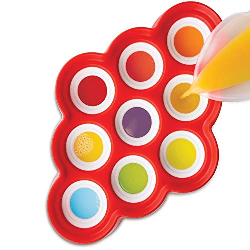 Ice Cream Ball Silicone Mini Ice Pops Mold Lolly Maker Popsicle Molds With 9 Stickers