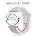 [3 Pieces] iXCC 38mm Apple Watch Band Soft Silicone Sport Style Series 2 Series 1 Men Women [2 Lengths] Large / Small Wrist Strap Replacement - White