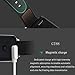 GEARPLEX Magnetic Smart Watch Charging Cable Compatible with Apple, Samsung, and Fitness Watches, Quick Charge USB Type-C, 7.62mm with 4-Pin Connections (USB Type-A [3 Feet], White)