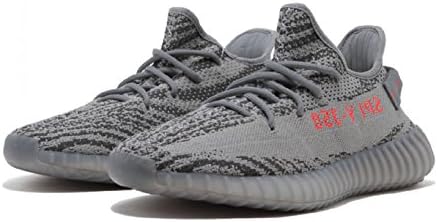 Men Women Lightweight Breathable Mesh Sneakers 350 V2 Running Shoes - Beluga 2.0 Zebra Grey Men US 11.5 D(M)=EU 46