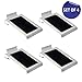 46 LED Outdoor Solar Wall Light- Motion Activated Security Lighting- Wireless Exterior Lantern- Weatherproof Aluminum Fixture- Super Bright Spotlight for Patio, Pool, Yard, Deck, Porch (Silver) (4)