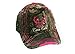 BT Outdoors Camo Cutie Cap,Mossy Oak Camo Cap with Pink Trim and Logo