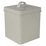 Home Basics CS47553 Trellis Large, Ivory Tin Canister, One Size,